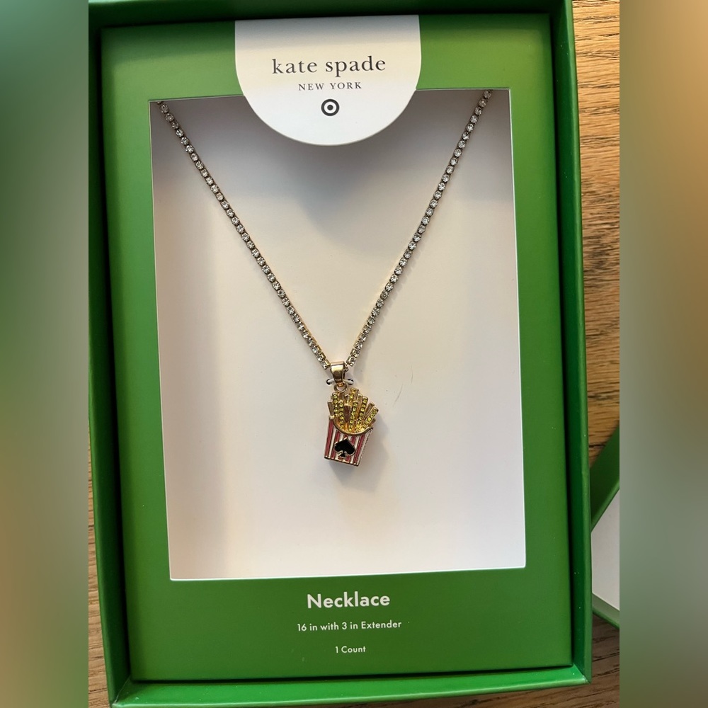kate spade New York Gold & Red French Fry Charm Necklace